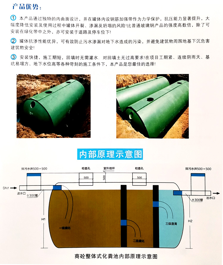 雁峰玻璃钢化粪池